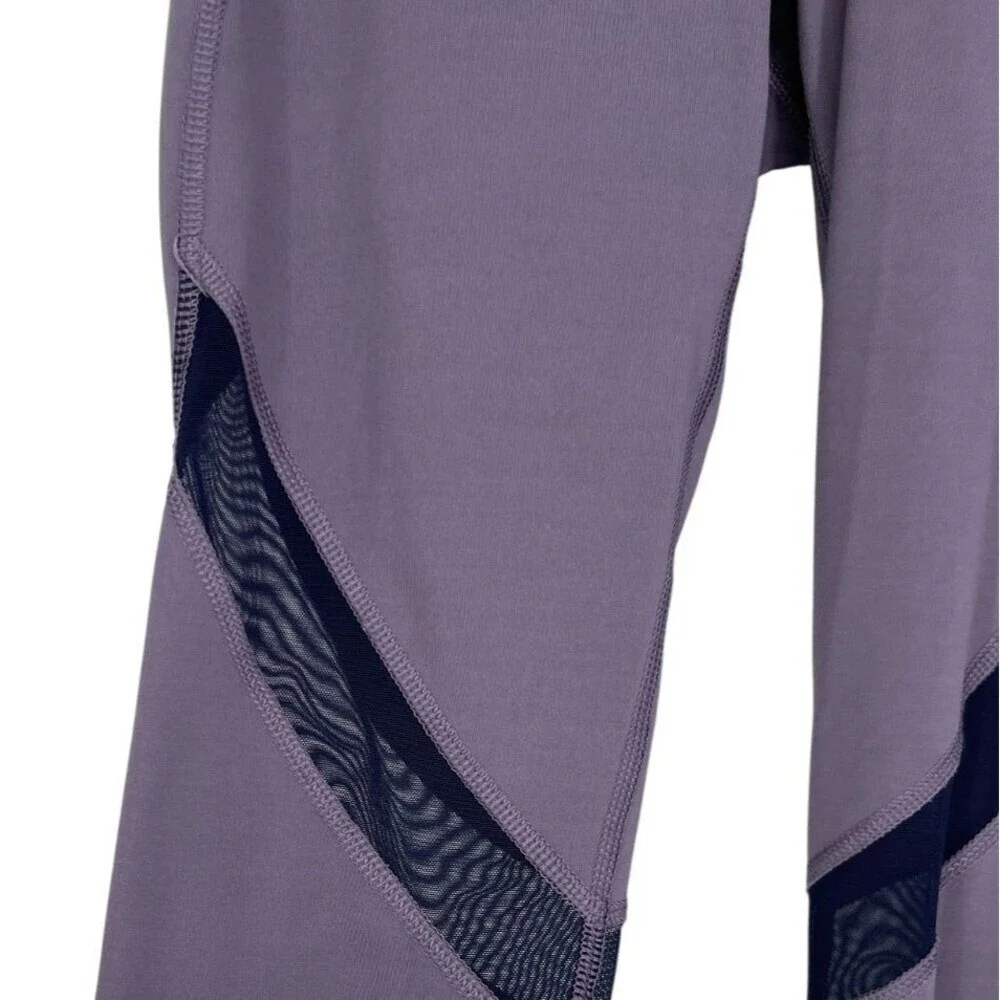 Calia by Carrie Underwood Leggings Women's Size XS Purple Mesh Insert Capri Crop